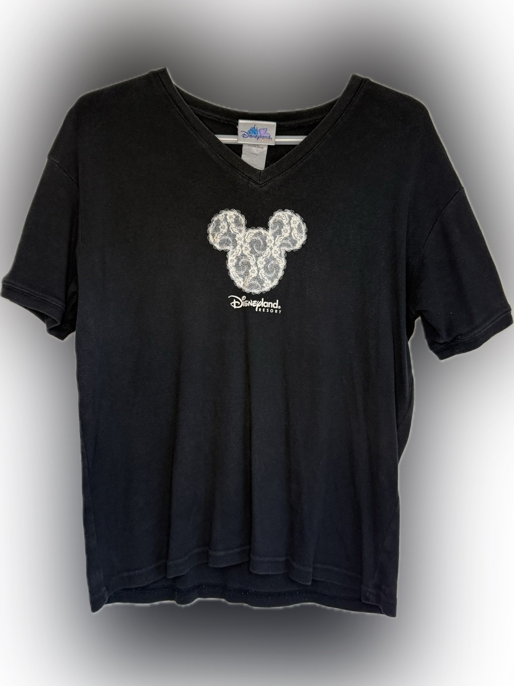 VINTAGE 90's Disneyland Resort Lace Mickey Women’s Shirt Size Large